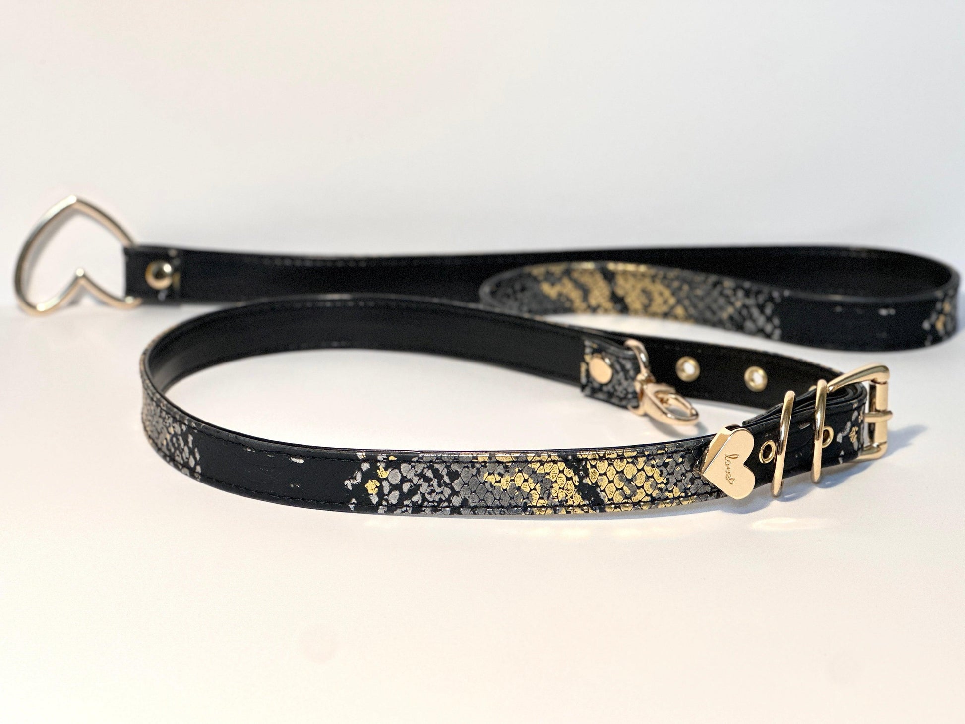 Elegant Black BDSM Collar with Personalized Letters by Master Love