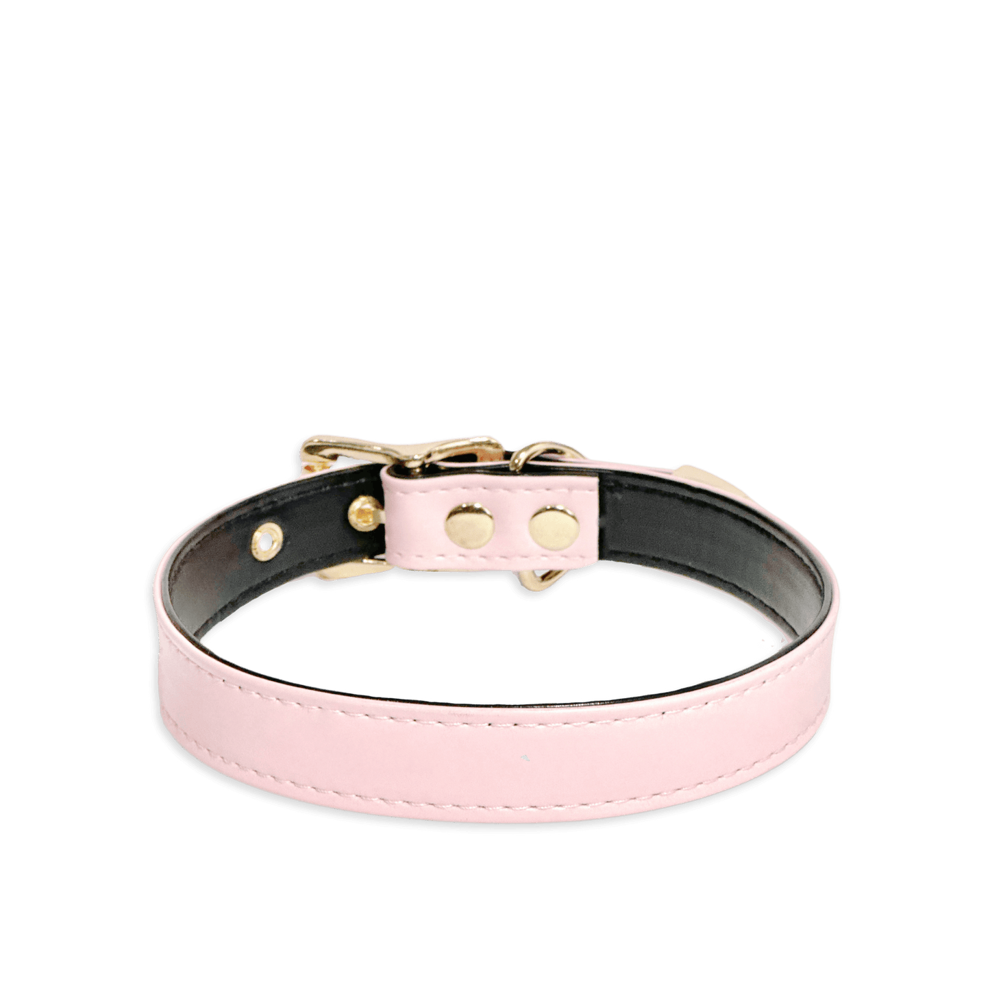 Classic Pink and Black Leather Collar - Master Love